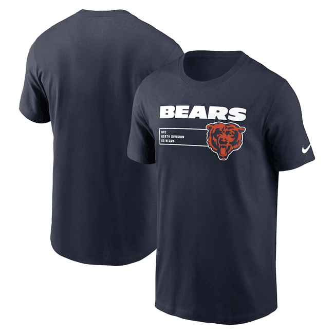 Men's Chicago Bears Navy Division Essential T-Shirt